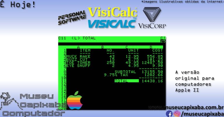 planilha eletrônica VisiCalc 1