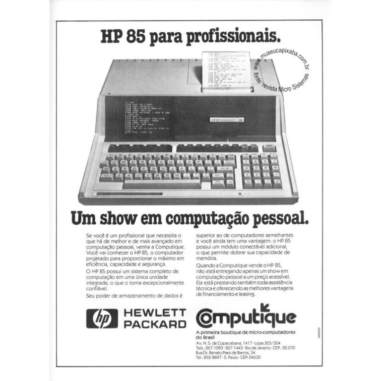 Hewlett Packard HP 85 Revista Microsistemas