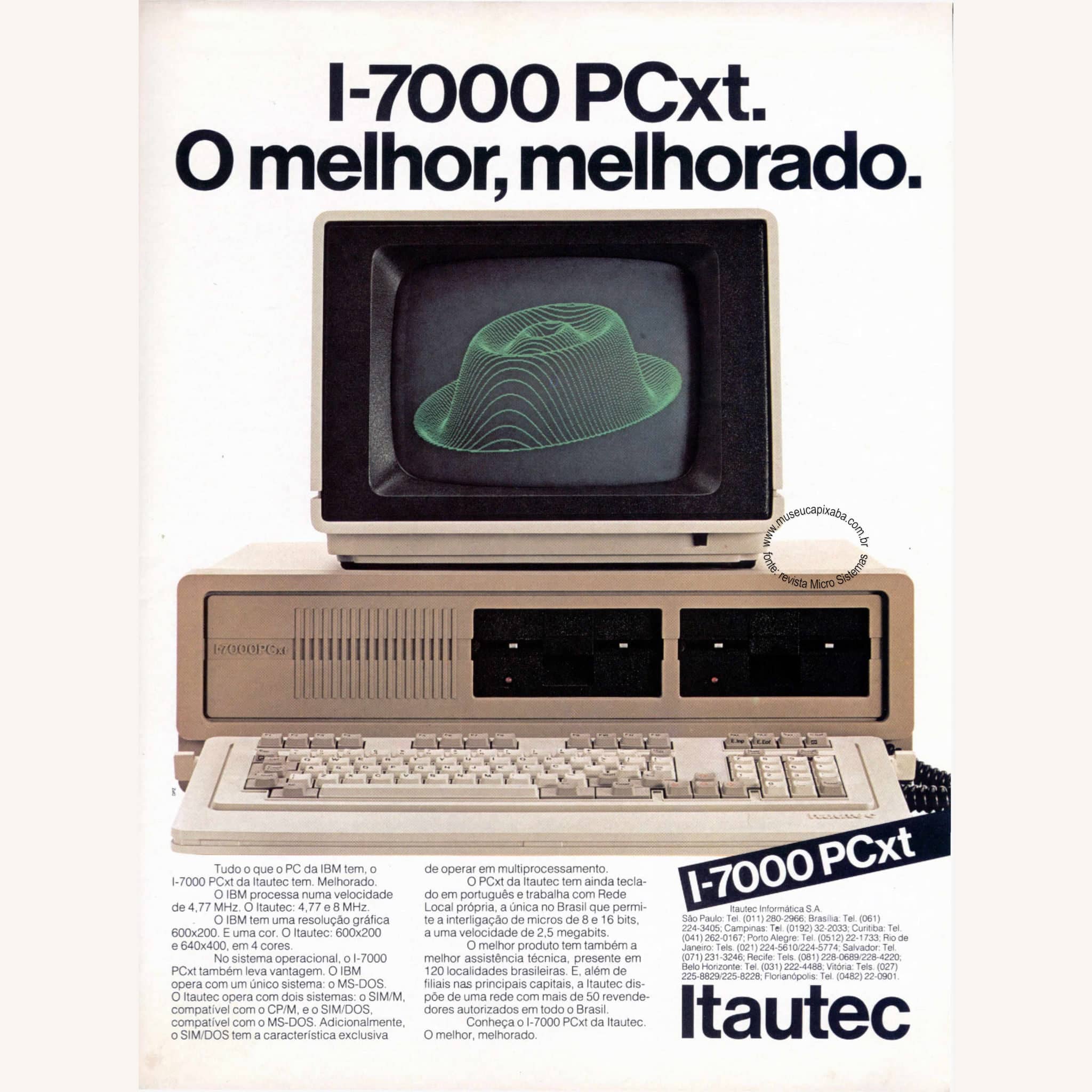 Itautec I 7000 PCxt Revista Microsistemas