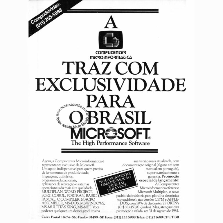 Compucenter - Microsoft - Revista Micromundo - 1984