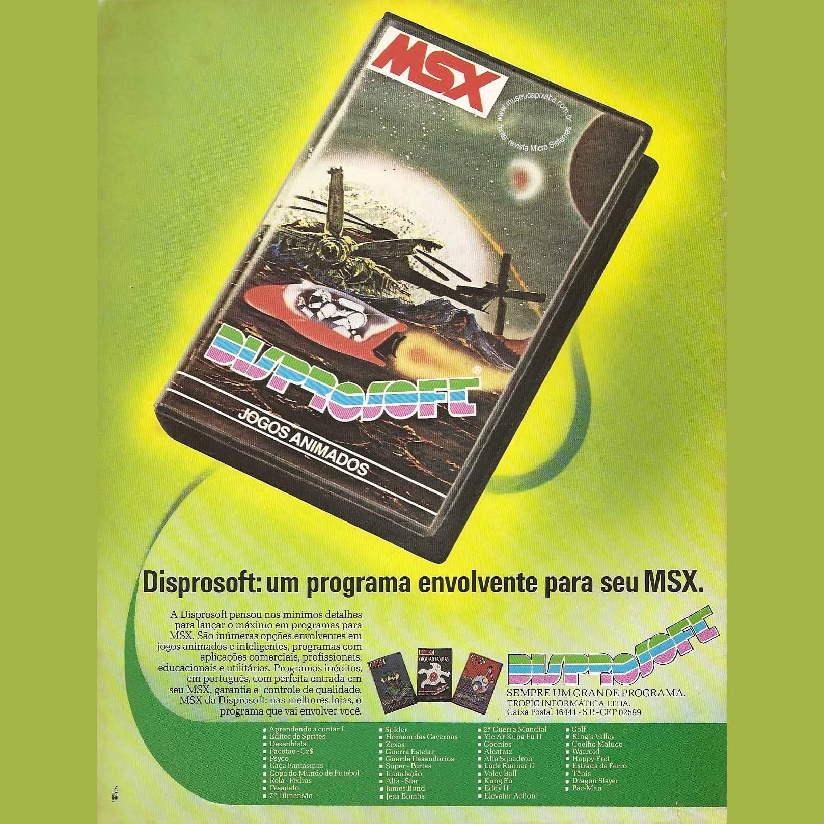 Disprosoft Programa envolvente para seu MSX Revista Microsistemas