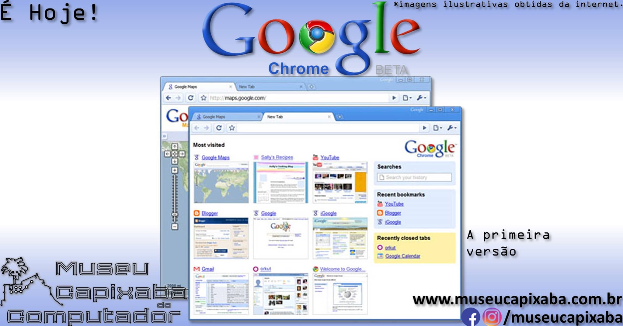 O navegador Google Chrome de 2008 – MCC - Museu Capixaba do Computador