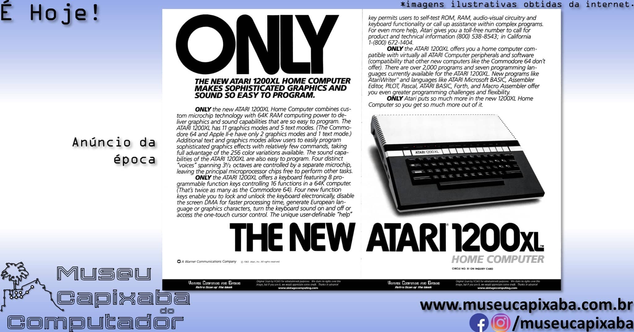 microcomputador Atari 1200XL 6