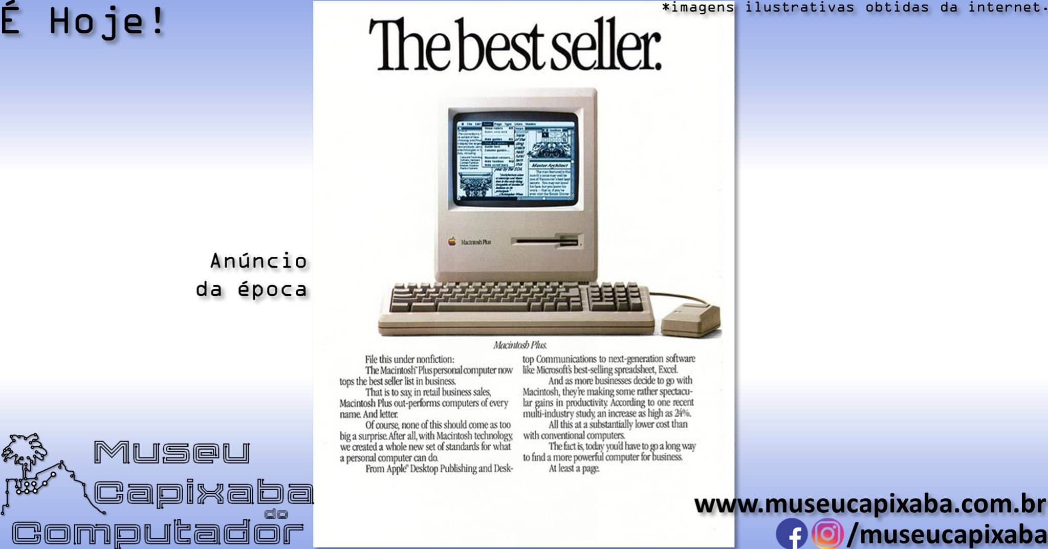microcomputador Apple Macintosh Plus 5