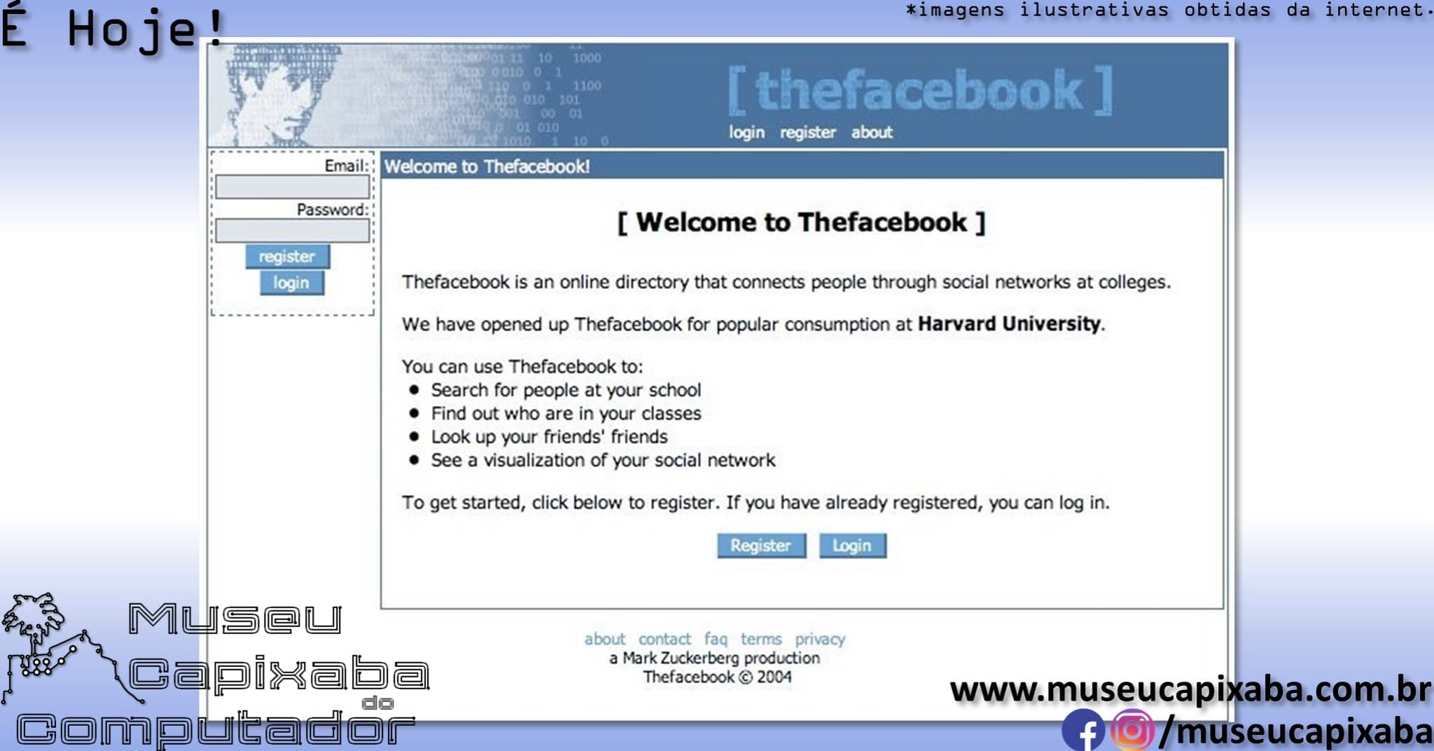 site TheFacebook entrava em operação 2