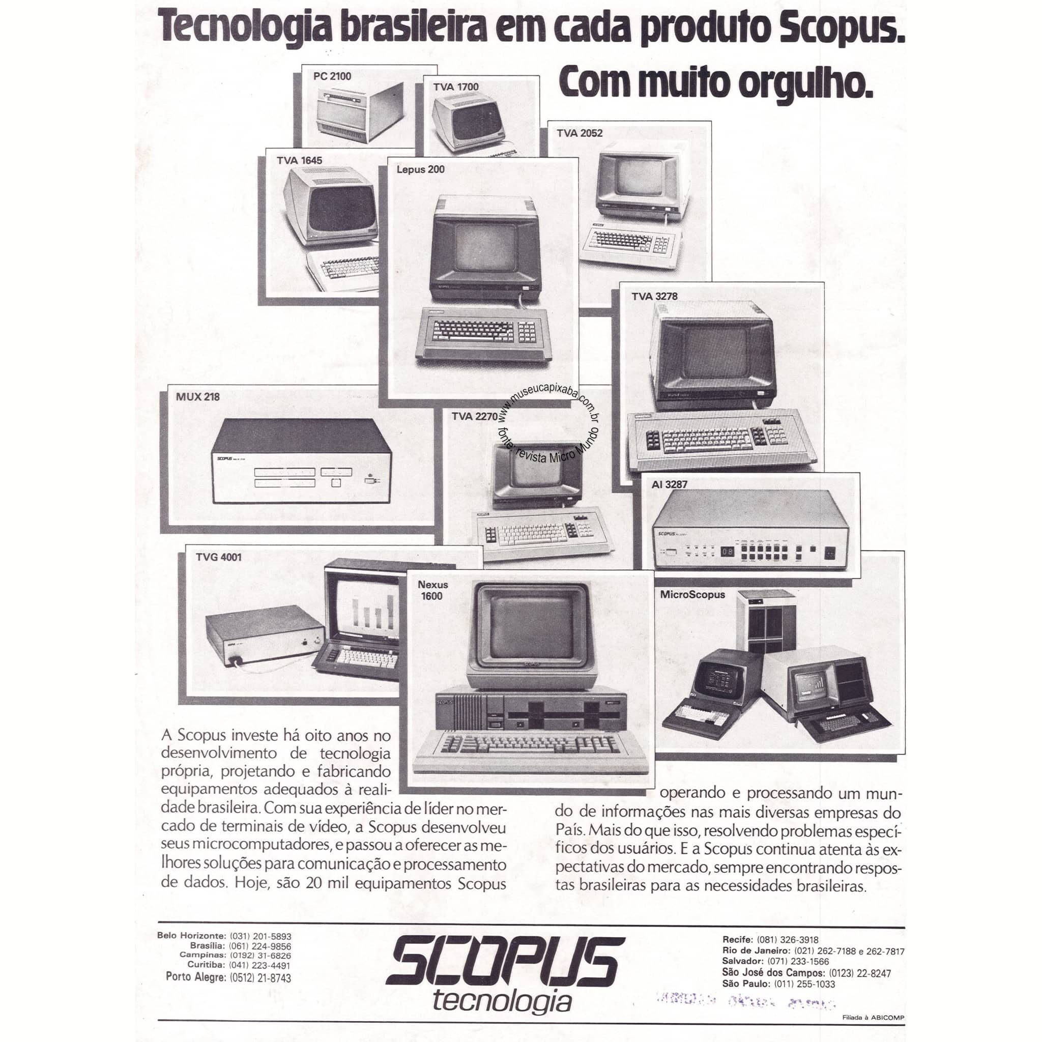 SCOPUS Tecnologia Brasileira Revista Micromundo 1983