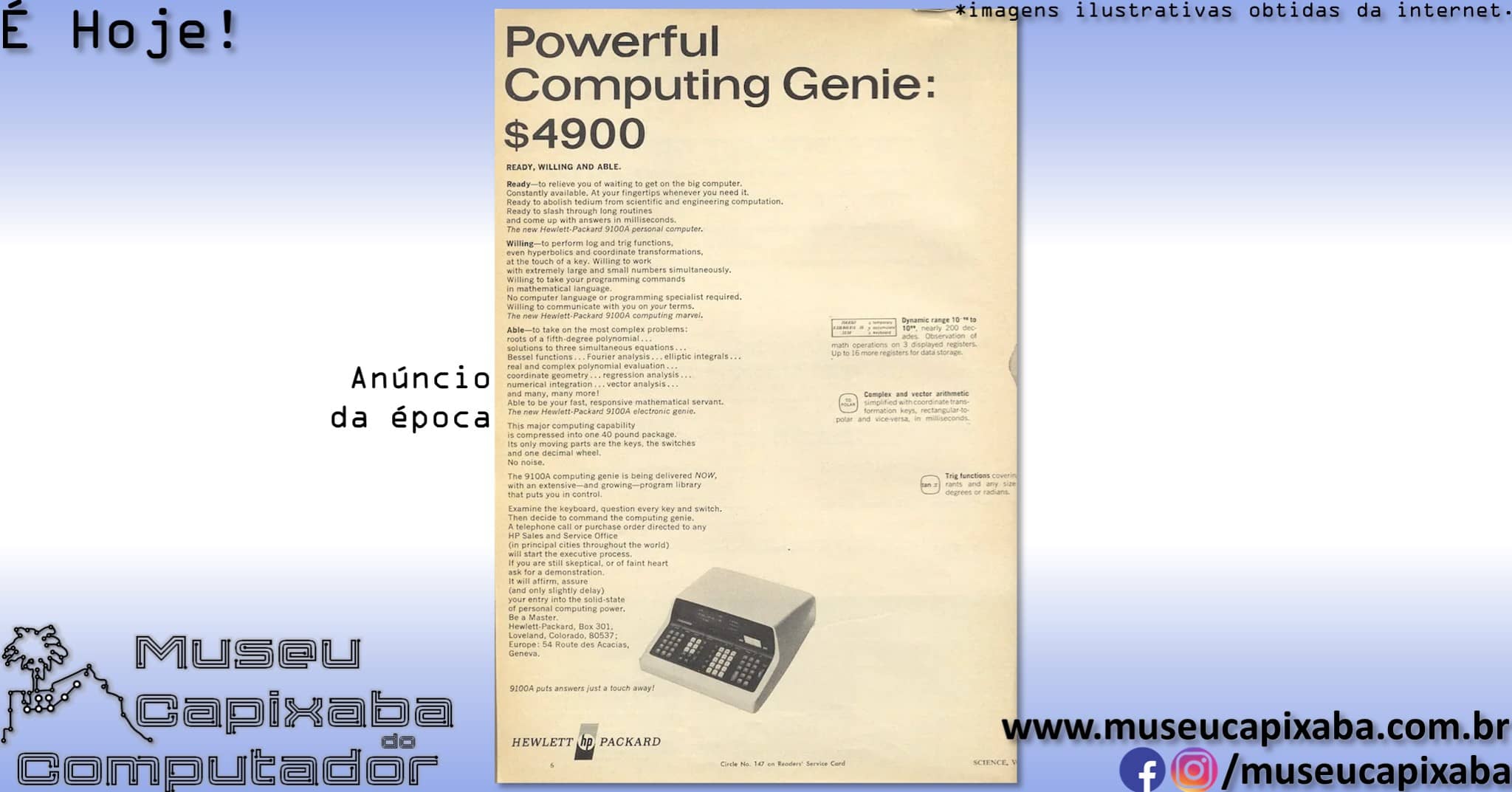 calculadora Hewlett-Packard HP-9100A 6