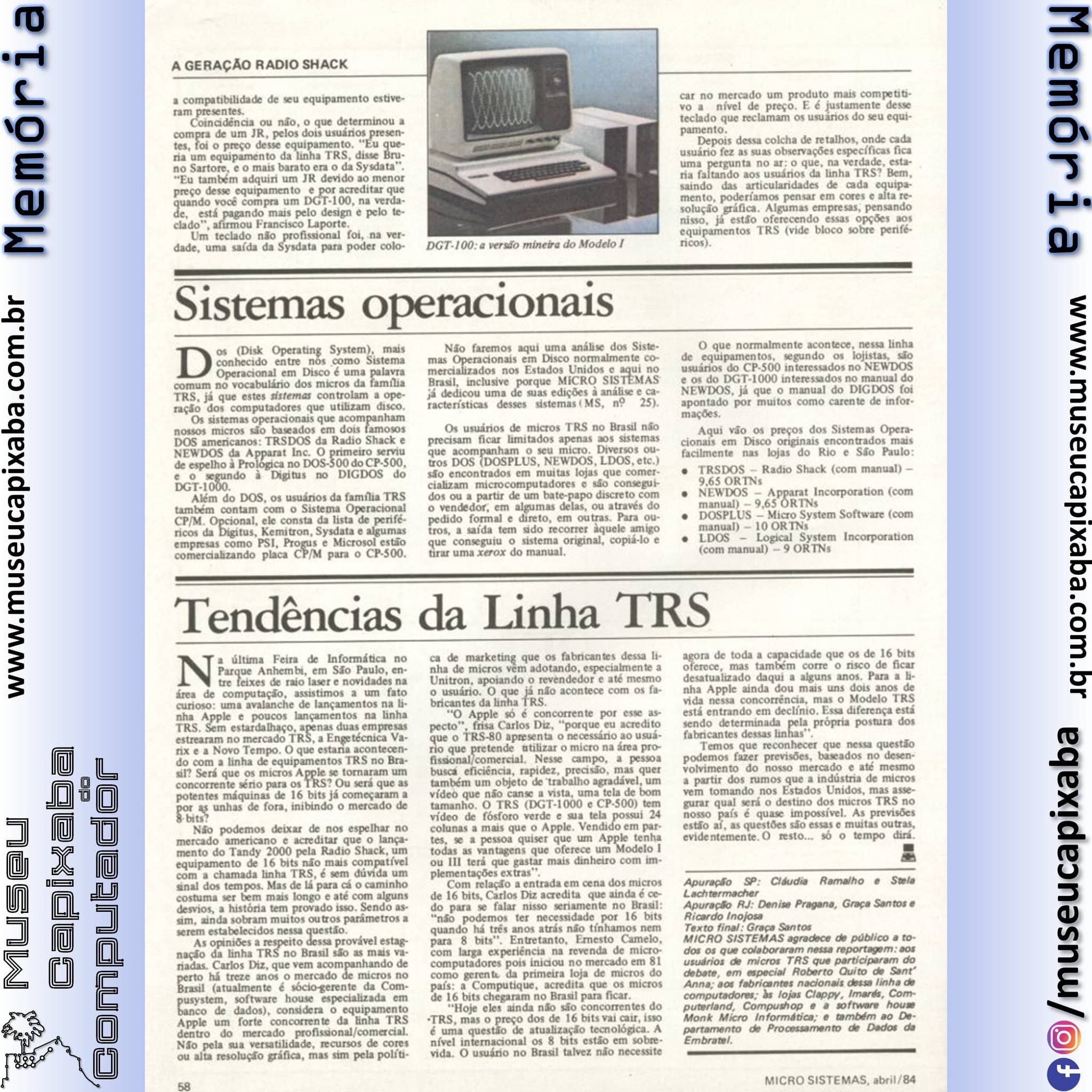 A geração Radio Shack Revista Microsistemas abr 1984 8