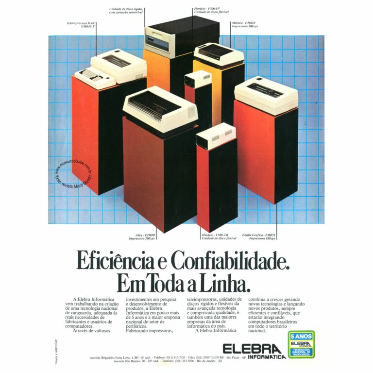 Elebra Informática Eficiência e Confiabilidade Revista Micromundo 1984