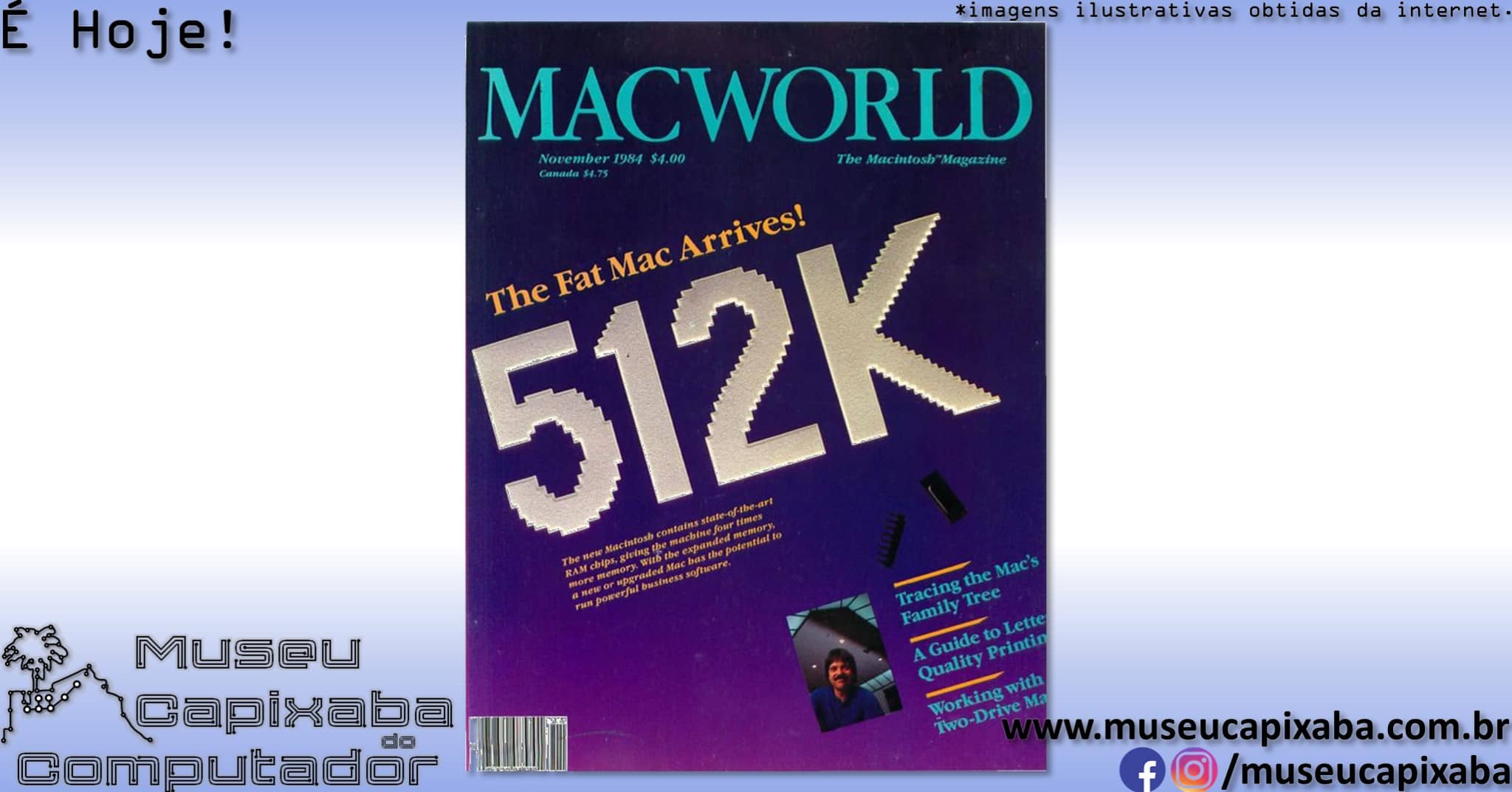 microcomputador Apple Macintosh 512K 6