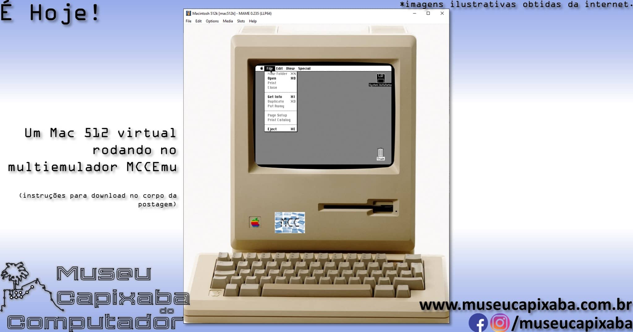 microcomputador Apple Macintosh 512K 7
