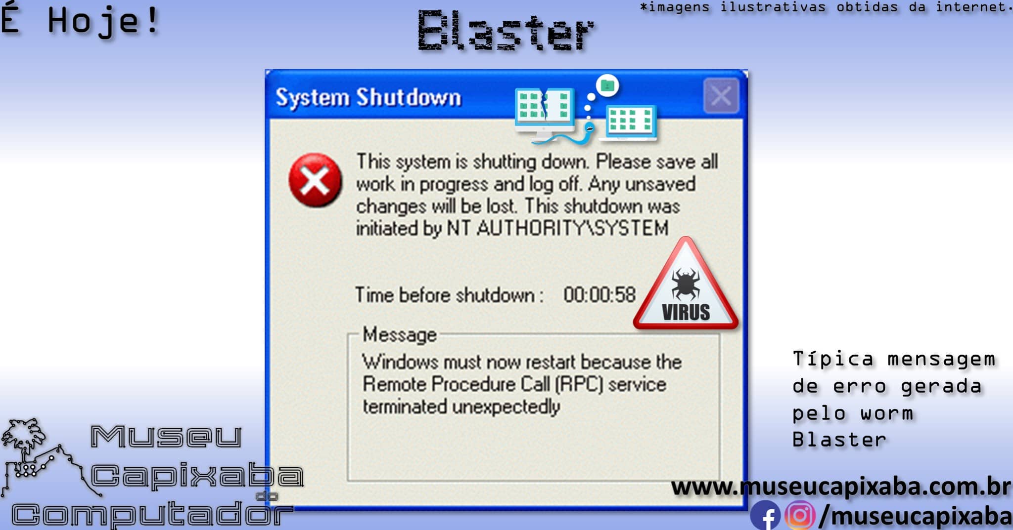 vírus de computador Blaster 1