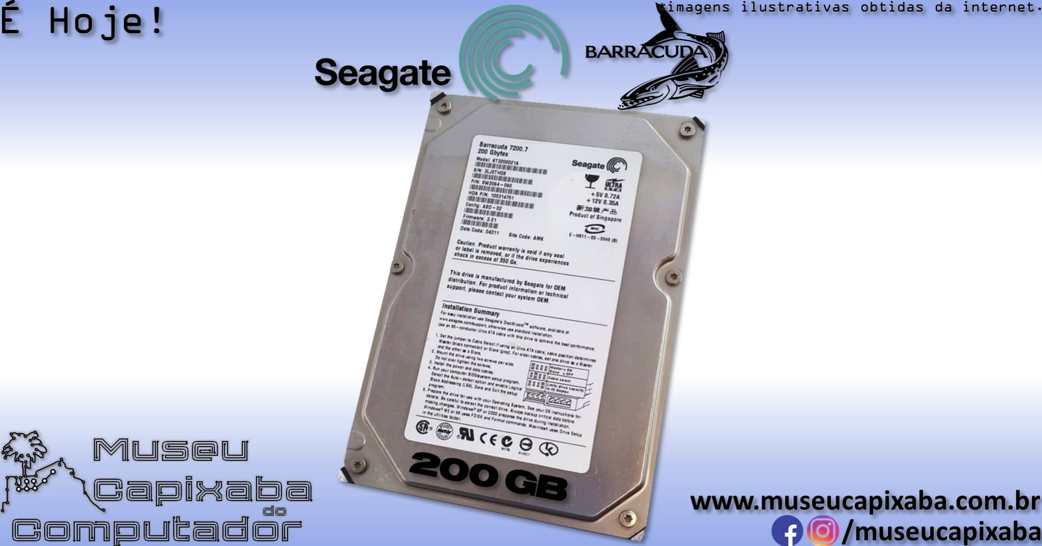 disco rígido Seagate Barracuda 7200.7 de 200GB 1