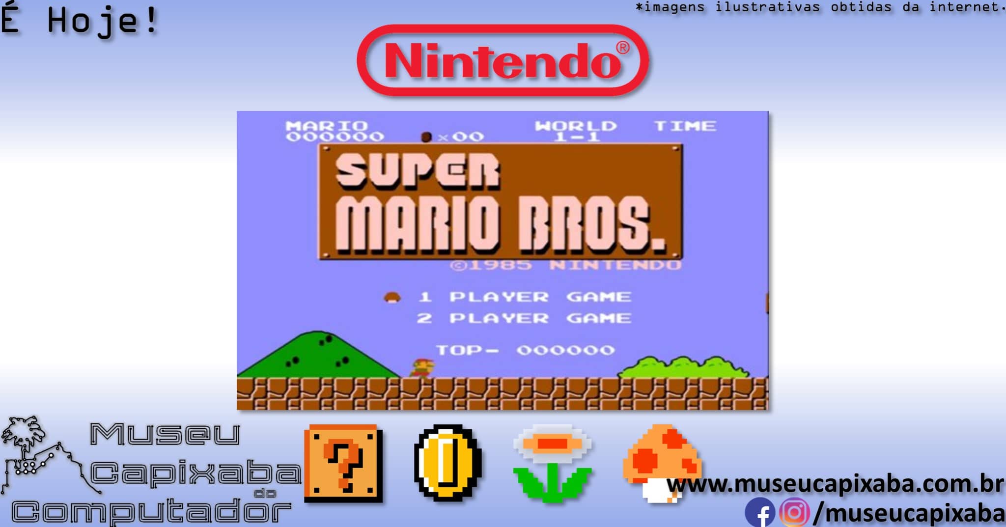 O jogo Super Mario Bros da Nintendo de 1985 – MCC - Museu Capixaba do  Computador