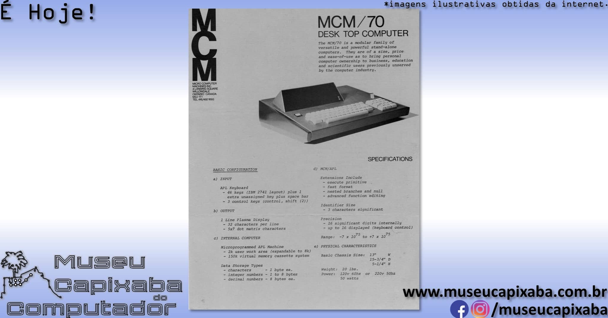 microcomputador MCM 70 5
