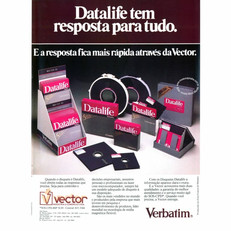 Vector Datalife Resposta mais rápida Revista Micromundo 1984