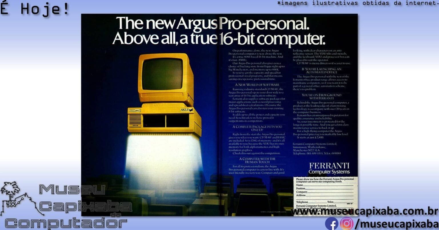O microcomputador Ferranti Argus Pro-Personal de 1983 – MCC - Museu ...