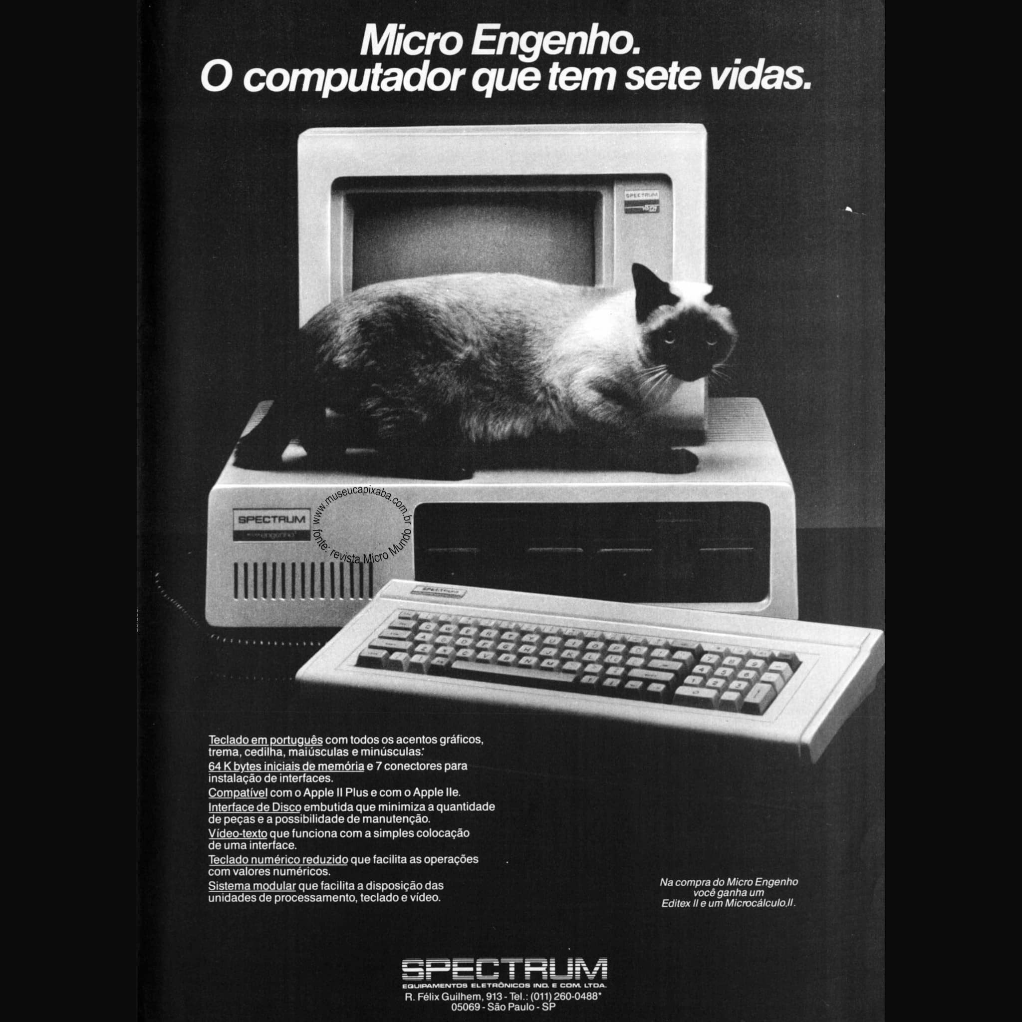 Spectrum Micro Engenho 2 Sete Vidas Revista Micromundo 1984