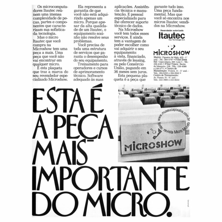 Microshow Itautec Revista Micromundo 1984