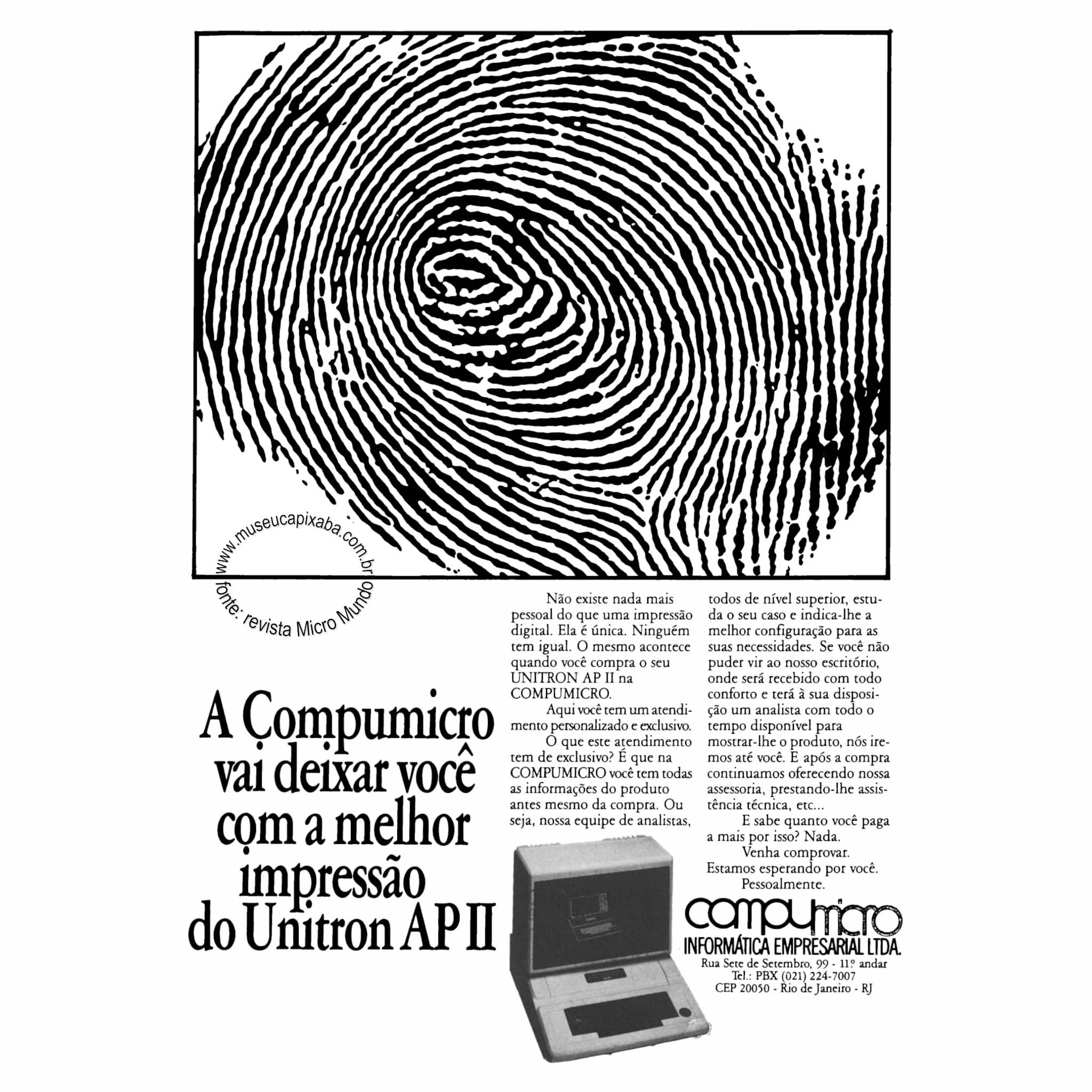 Compumicro Unitron AP II - Revista Micromundo - 1984