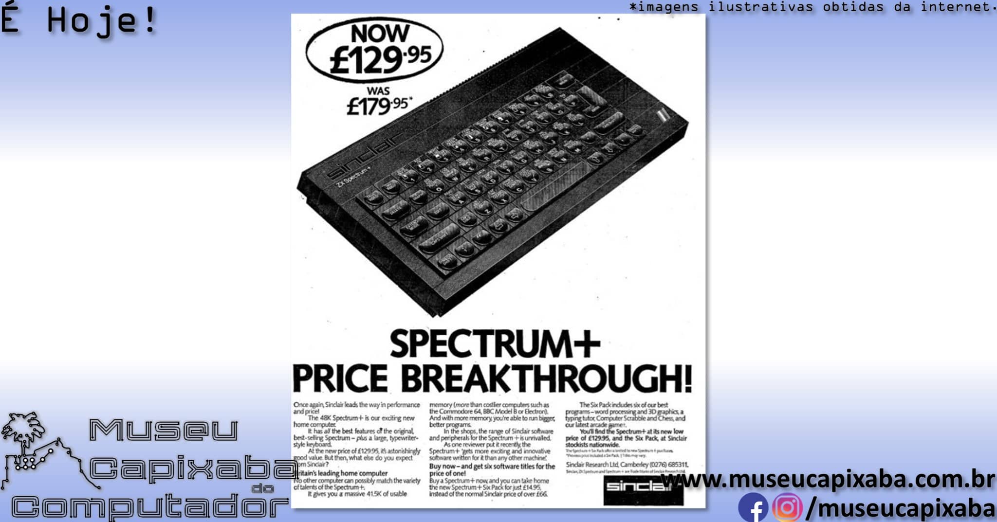 microcomputador Sinclair ZX Spectrum+ 5