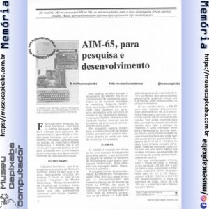 Satélite Eletrônica AIM-65 - Revista Microsistemas - fev 1983 1