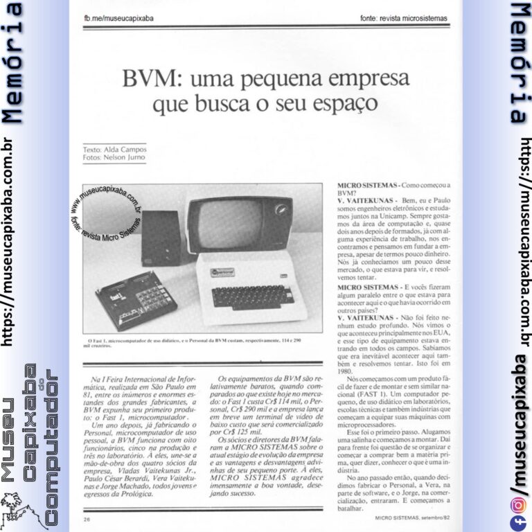 Entrevista BVM Equipamentos e Projetos - Revista Microsistemas - set 1982 1
