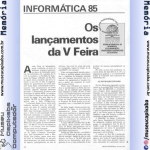 V Feira Internacional de Informática - Revista Microsistemas - 1985 1