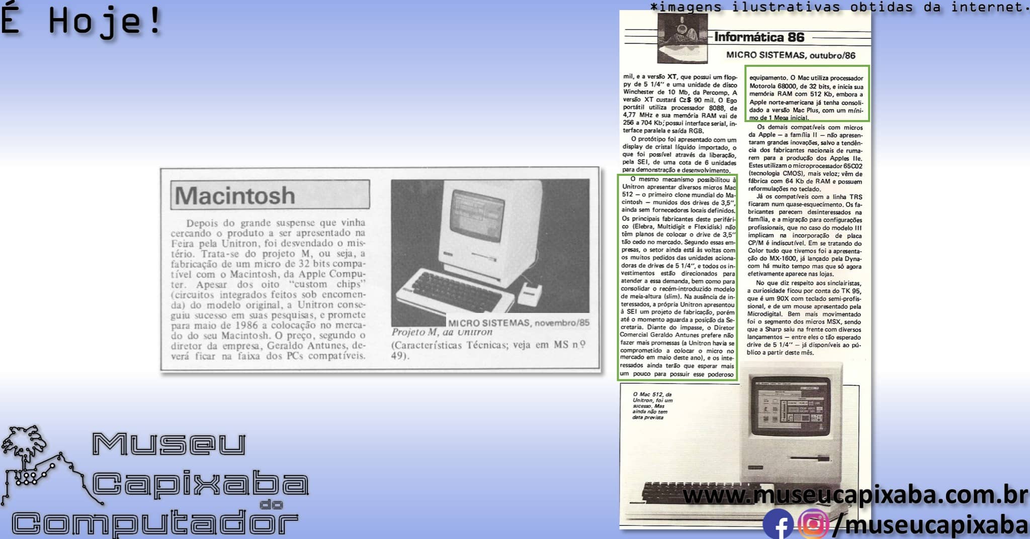 microcomputador Unitron Mac 512 4