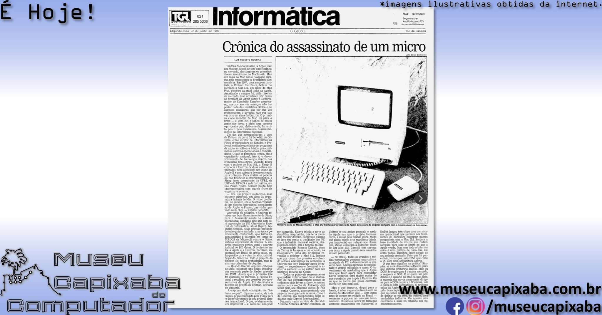 microcomputador Unitron Mac 512 9