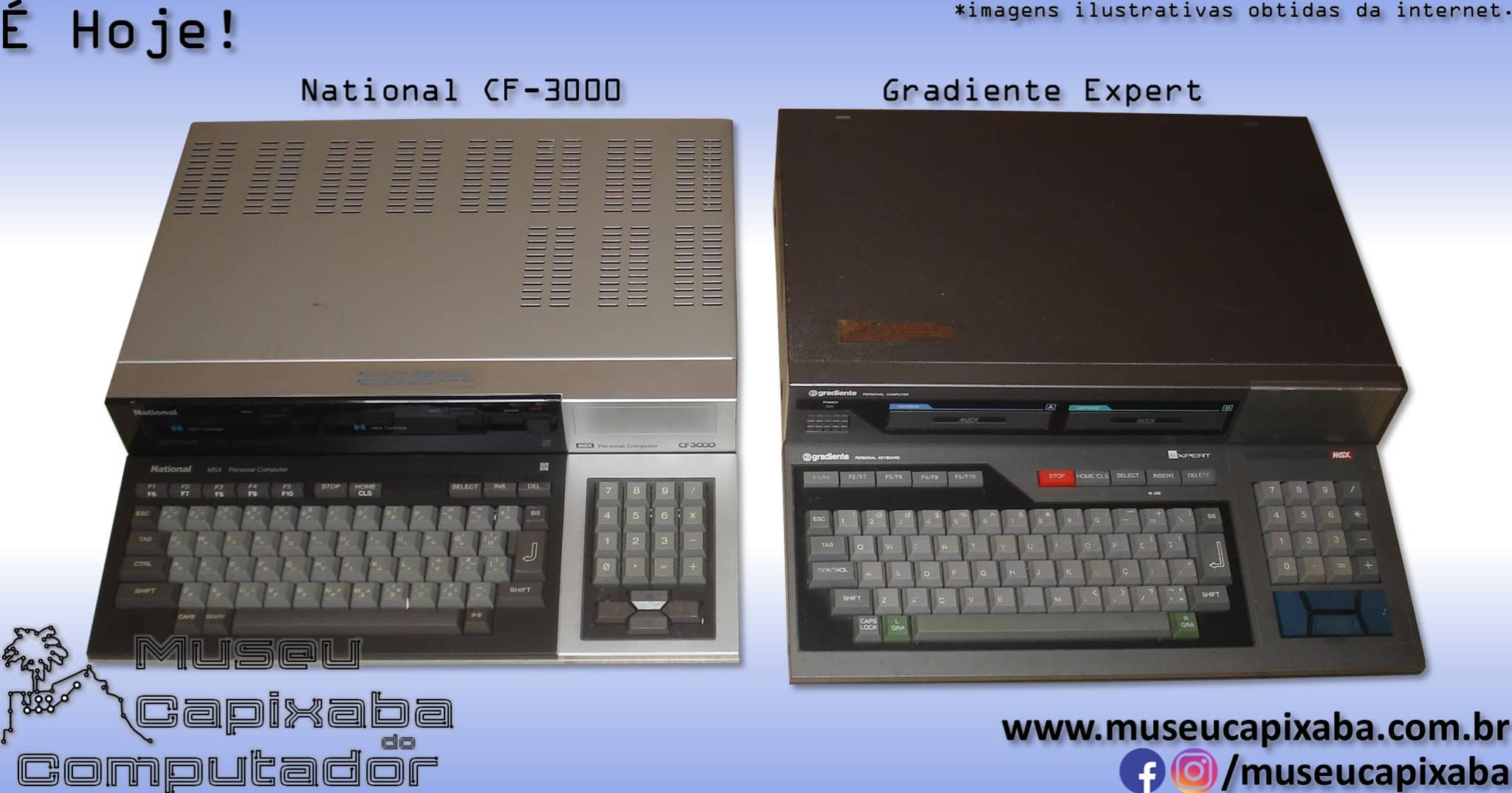 microcomputadores MSX HotBit e Expert 8