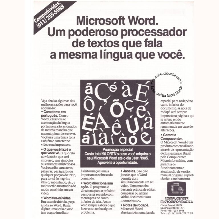 Compucenter Microsoft Word - Revista Micromundo - 1984