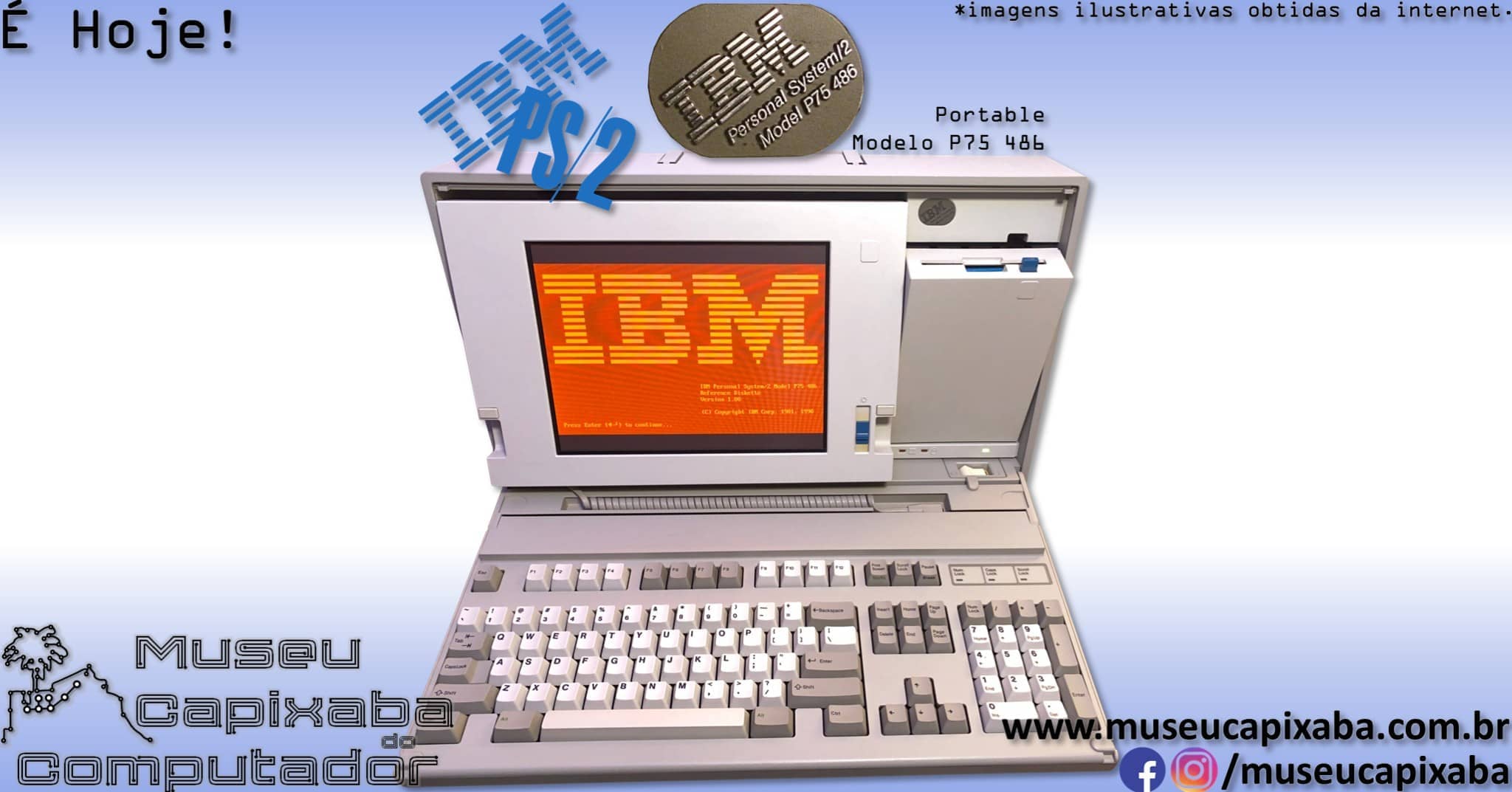microcomputador IBM PS2 Portable P70 386 5
