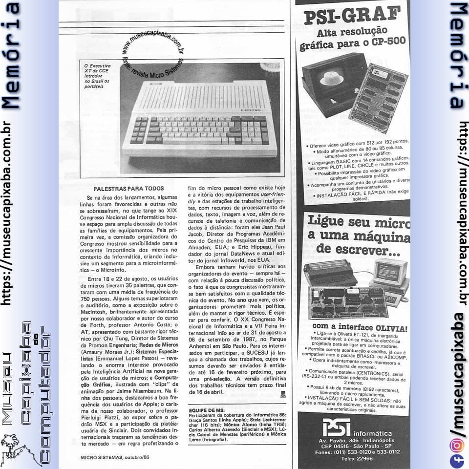VI Feira Internacional de Inform&aacute;tica - Revista Microsistemas - 1986 3
