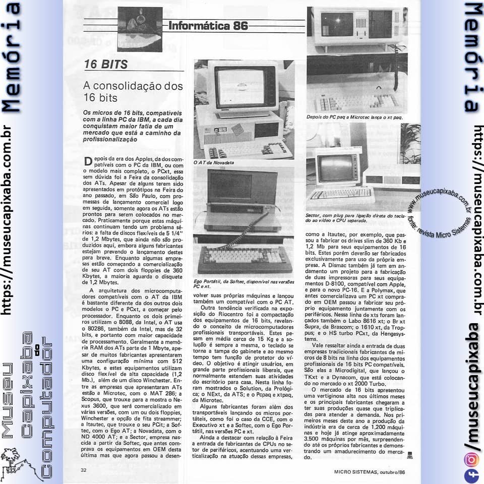 VI Feira Internacional de Inform&aacute;tica - Revista Microsistemas - 1986 4